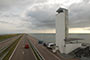 The Enclosure Dam (Afsluitdijk)  Monument at the height of the last opening .On 28 May 1932  the  Zuiderzee ceased to be, as the last tidal trench, The Vlieter, was closed by a final bucket of till. The IJsselmeer was born.
